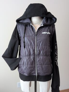 BRP Ski-Doo Lg Women's Black Hooded Puffer Jacket